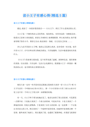 读小王子有感心得(精选5篇).doc