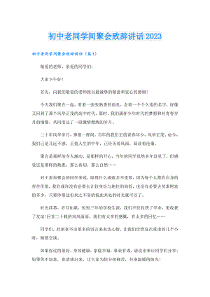 初中老同学间聚会致辞讲话2023.doc