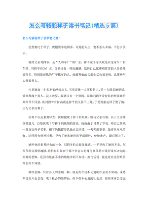 怎么写骆驼祥子读书笔记(精选5篇).doc