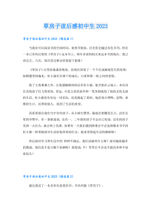 草房子读后感初中生2023.doc