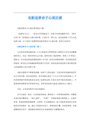 电影追梦赤子心观后感.doc