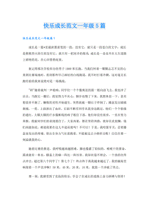 快乐成长范文一年级5篇.doc