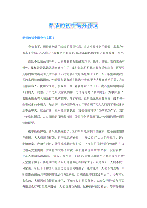 节的初中满分作文.doc
