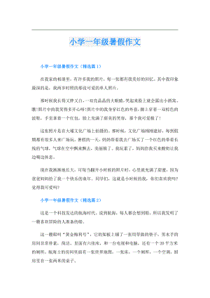 小学一年级暑假作文.doc