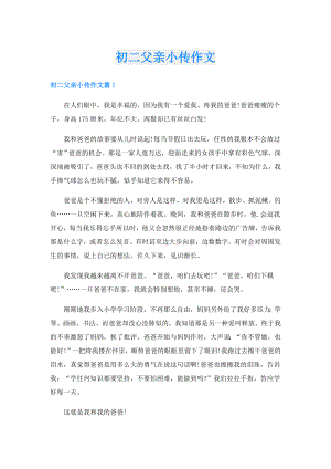 初二父亲小传作文.doc