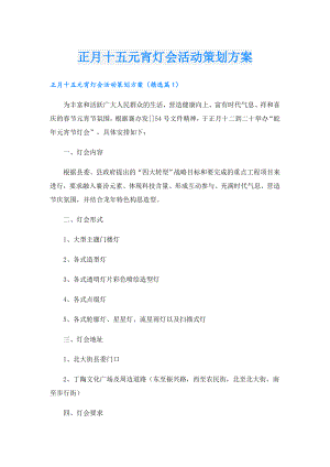 正月十五元宵灯会活动策划方案.doc