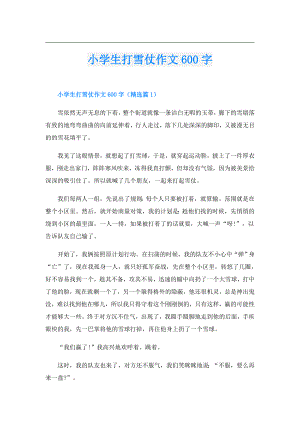 小学生打雪仗作文600字.doc