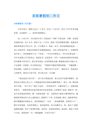多彩暑假初二作文.doc