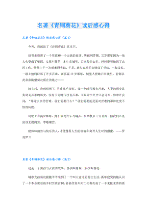 名著《青铜葵花》读后感心得.doc