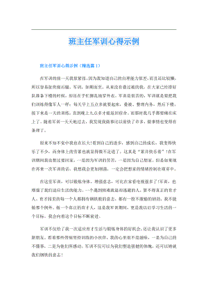班主任军训心得示例.doc