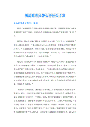 法治教育民警心得体会5篇.doc