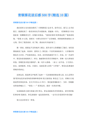 青铜葵花读后感500字(精选10篇).doc
