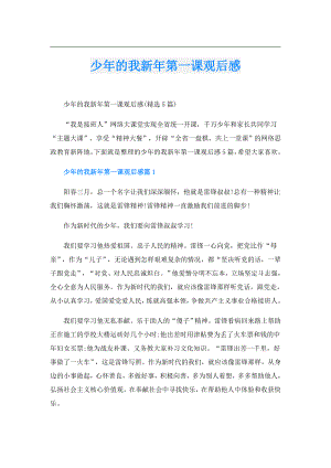 少年的我新年第一课观后感.doc