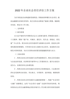 2022年企业社会责任评估工作方案.docx