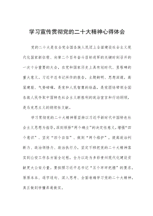 交警大队大队长学习党的二十大精神心得体会五篇汇编.docx