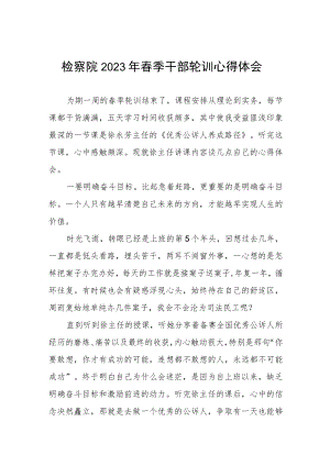 检察院2023年春季干部轮训心得体会.docx