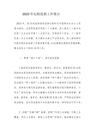 2023年纪检监察工作要点.docx