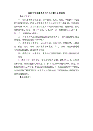 医院甲亢危象患者的应急预案及处理流程.docx
