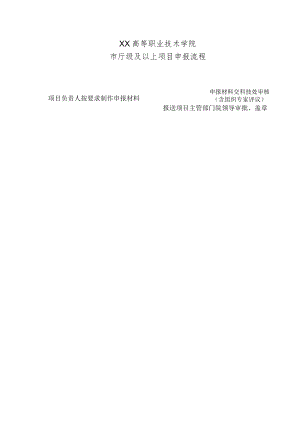XX高等职业技术学院市厅级及以上项目申报流程.docx