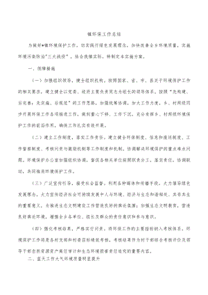 镇环保工作总结.docx