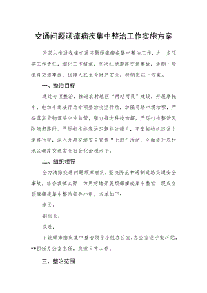 交通问题顽瘴痼疾集中整治工作实施方案.docx