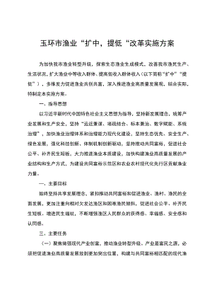 玉环市渔业“扩中”“提低”改革实施方案.docx
