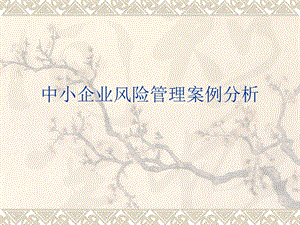 中小企业风险管理案例分析.ppt
