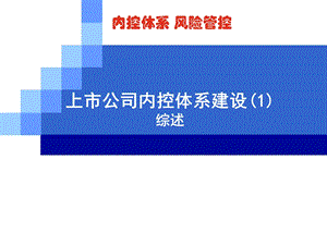 上市公司内控体系建设.ppt