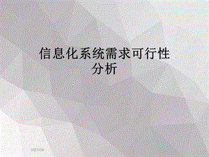 信息化系统需求可行性分析.ppt