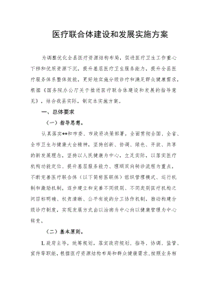 医疗联合体建设和发展实施方案.docx
