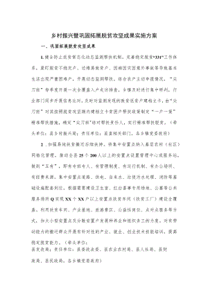 乡村振兴暨巩固拓展脱贫攻坚成果实施方案.docx