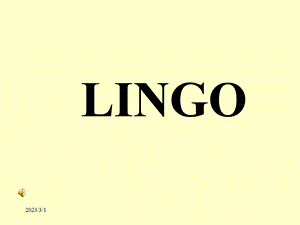 学习LINGO语言课件ppt课件.ppt