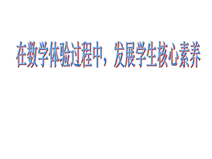 在数学体验过程中发展数学核心素养.ppt