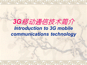 3G移动通信技术简介.ppt