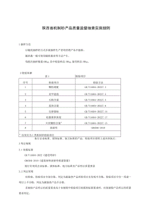 陕西省机制砂产品质量监督抽查实施细则.docx