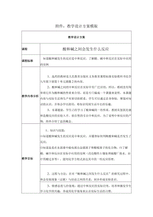 酸和碱之间会发生什么反应 教学设计.docx
