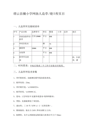 缙云县紫薇小学足球场人造草坪修缮工程项目.docx