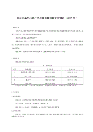 重庆市车用尿素产品质量监督抽查实施细则2021年.docx