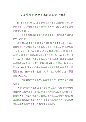 关于重大资金使用等问题的会议纪要.docx