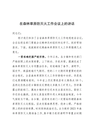 在全县森林草原防灭火工作会议上的讲话.docx