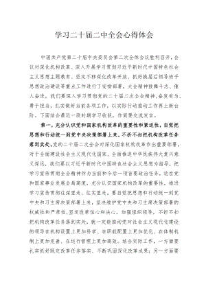 2023二十届二中全会公报学习心得体会 5篇.docx