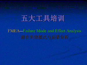 五大工具培训FMEA资料.ppt