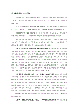 区长挂职锻炼工作总结.docx