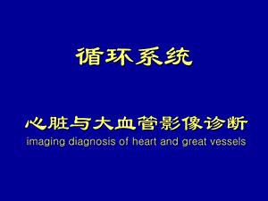 循环系统医学影像学PPT课件.ppt