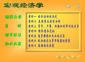 宏观经济学案例模板.ppt