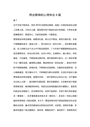 两会精神的心得体会4篇.docx