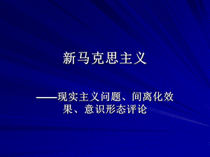 新马克思主义.ppt