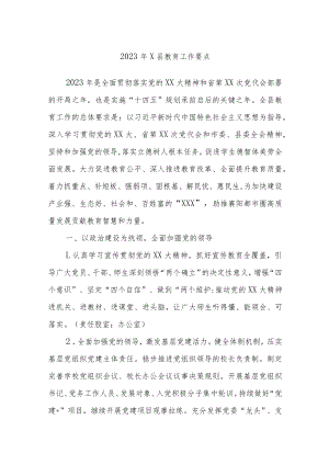 2023年X县教育工作要点.docx