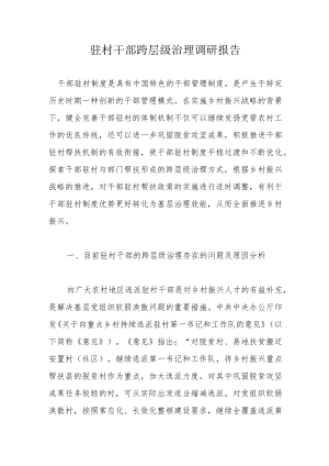驻村干部跨层级治理调研报告.docx