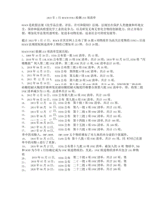 2023年1月REACH(SVHC)检测233项清单.docx